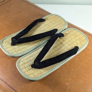Kyoto Setta men´s sandals black, Tatami straw samurai sandals size L